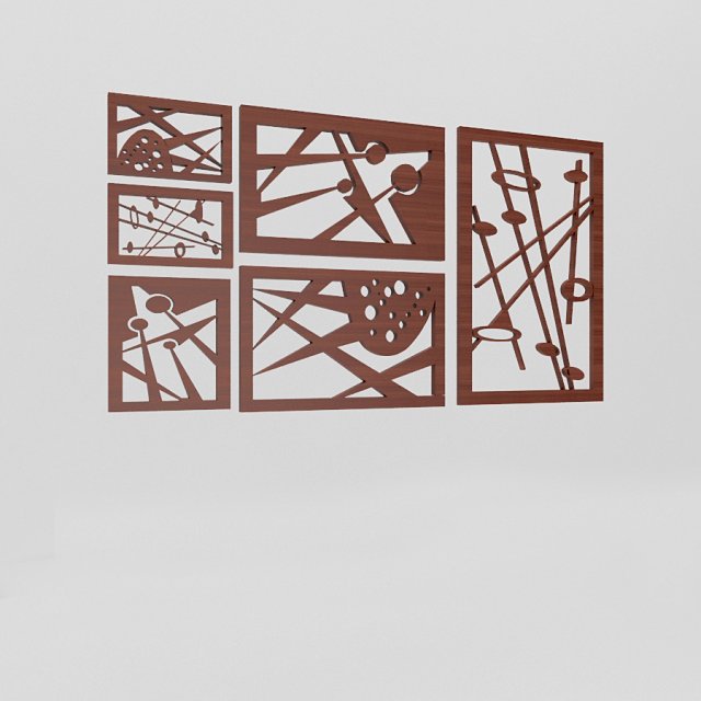 wall decor 3D Модель .c4d .max .obj .3ds .fbx .stl .blend