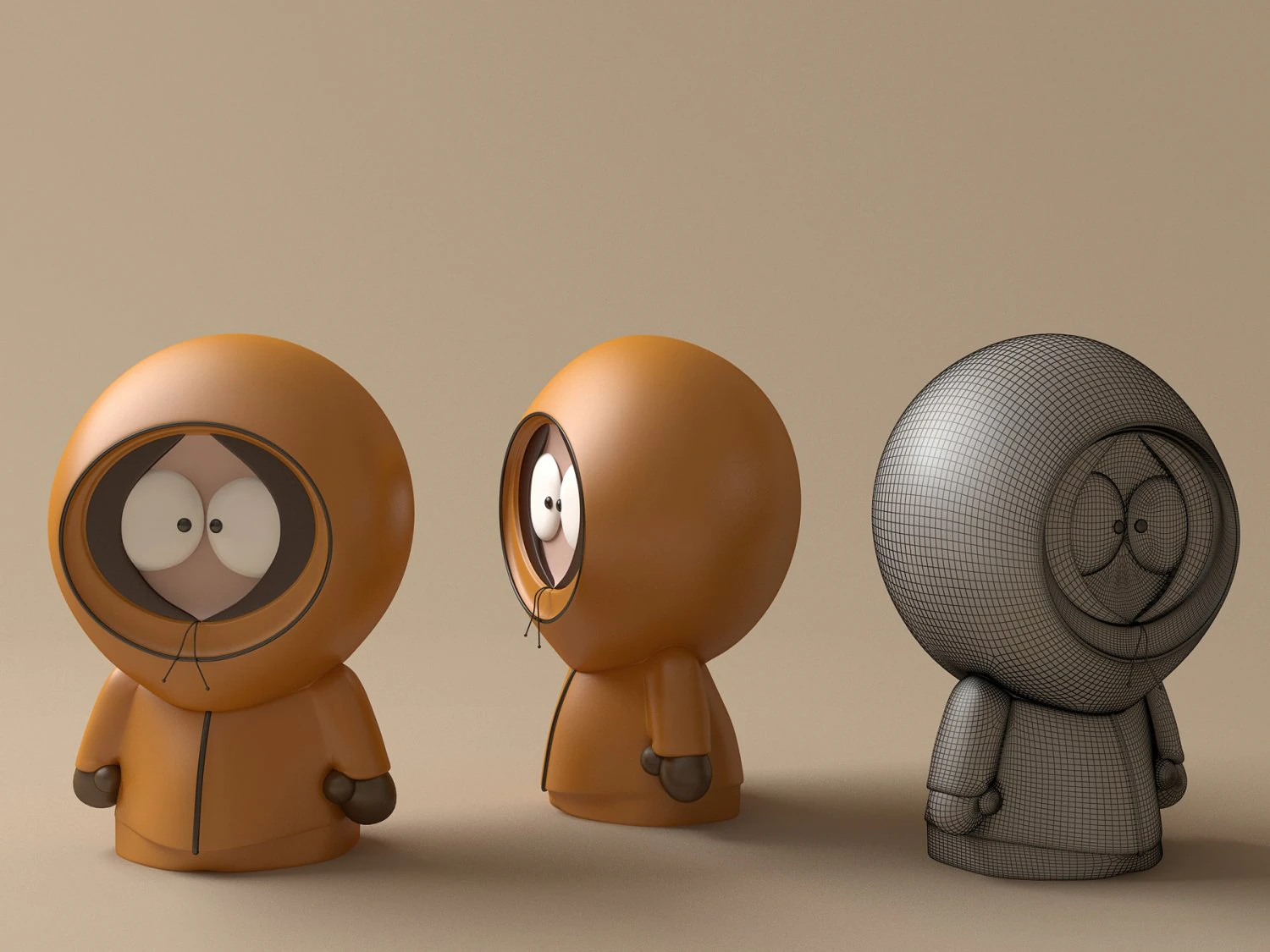 kenny south park 3D Model .c4d .max .obj .3ds .fbx .stl .blend 