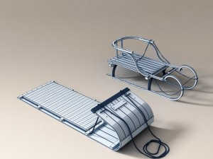 winter sleigh 3Dモデル