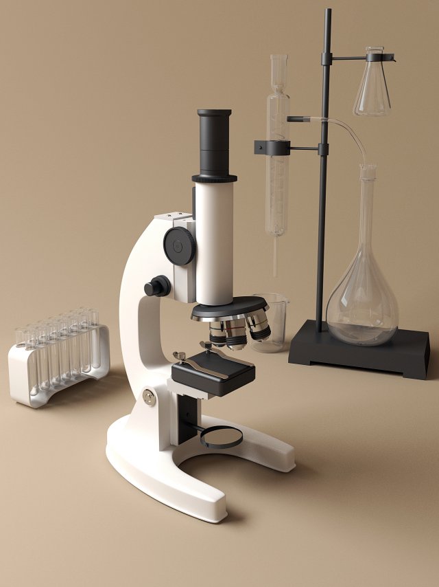 microscope 3D मॉडल .c4d .max .obj .3ds .fbx .stl .blend 