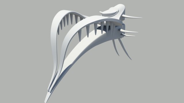 space ship Model 3D .c4d .max .obj .3ds .fbx .stl .blend 