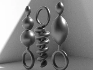 Zestaw wtyczek zadowalających, 3 sztuki Model 3D