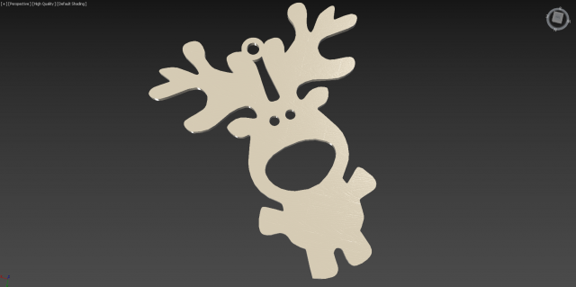 christmas decoration deer 3D Model .c4d .max .obj .3ds .fbx .stl .blend 