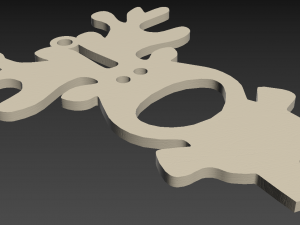 christmas decoration deer 3D Model