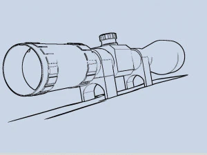Lunette de vis&eacute;e pour tireur d'&eacute;lite Modèle 3D