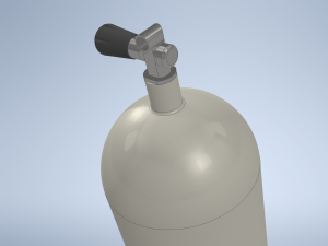 Dive cylinder tank 15L steel 3D Модель