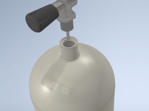Dive cylinder tank 15L steel 3D Модель