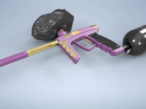 Paintball marker purple 3D Model
