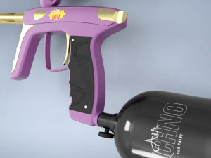 Paintball marker purple 3D Model
