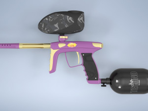 Paintball marker purple Modèle 3D
