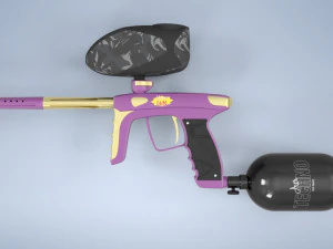 Paintball marker purple 3D Model