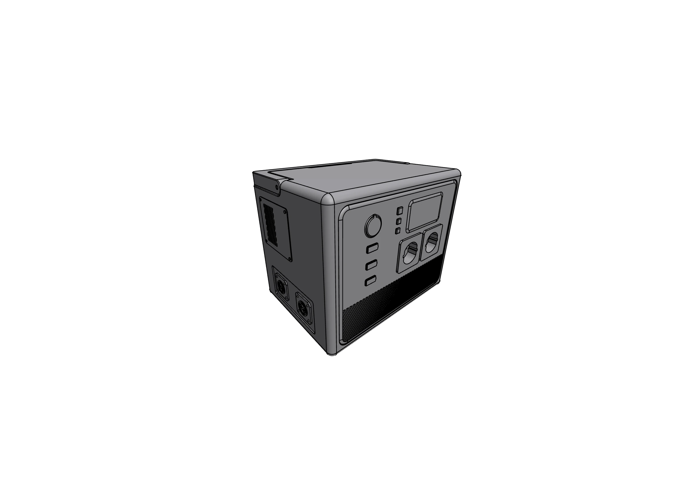 Power station 600W 220V 3D Model .c4d .max .obj .3ds .fbx .stl .blend