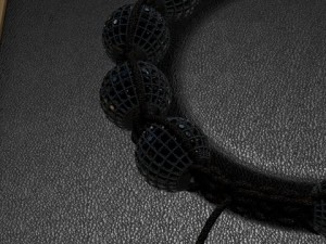 diamond bracelet with pave ball beads 3D 模型