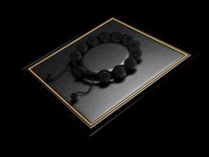 diamond bracelet with pave ball beads 3D 模型