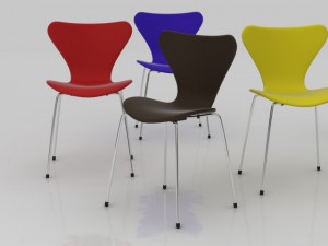 high detail interior chair 3D मॉडल
