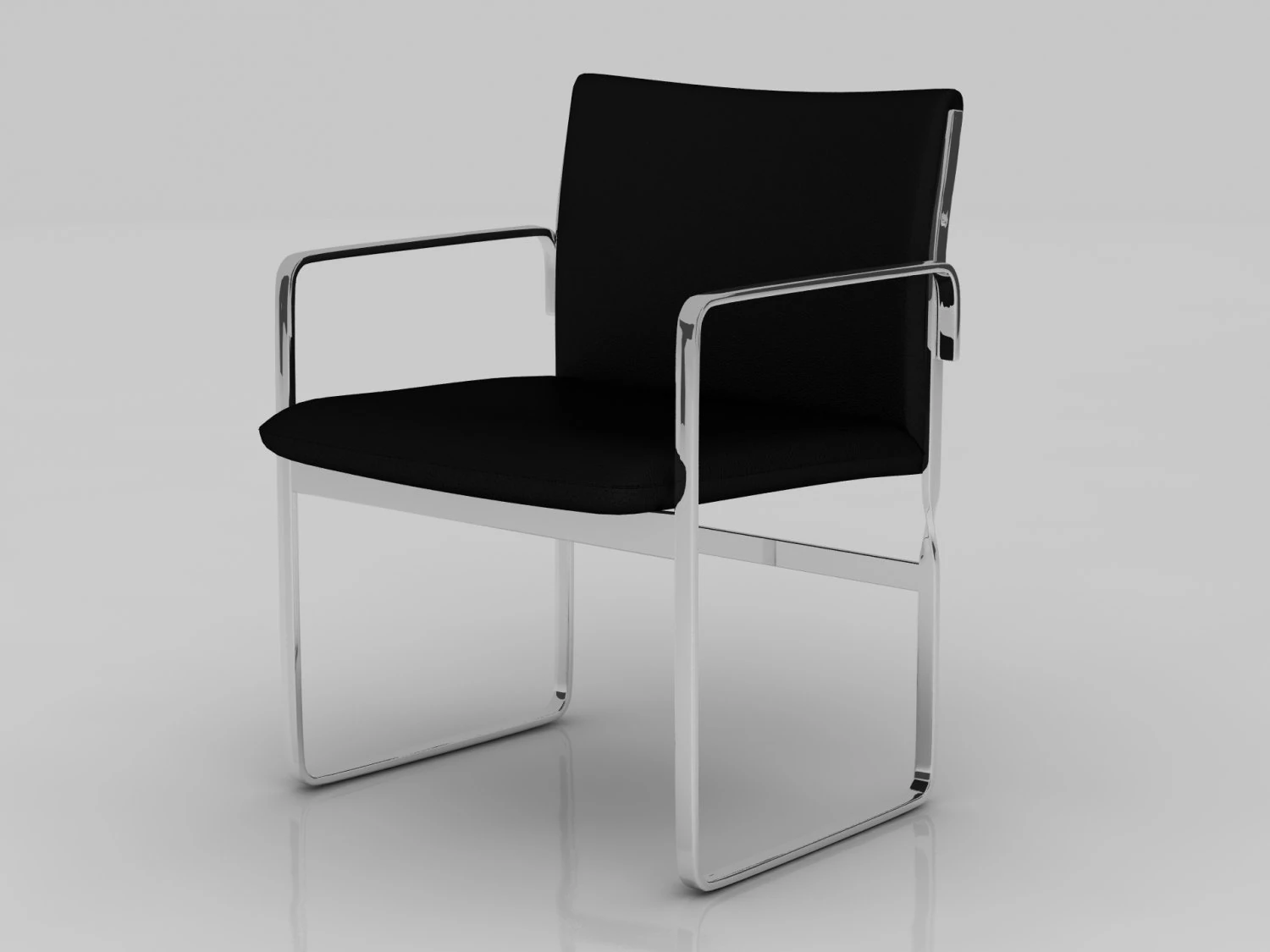 leather chair 3D Model .c4d .max .obj .3ds .fbx .stl .blend 