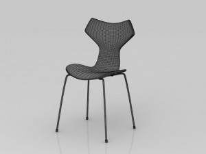 plastic chair 3D मॉडल