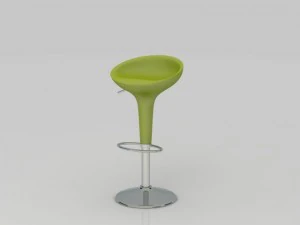 sedia da bar in plastica Modello 3D