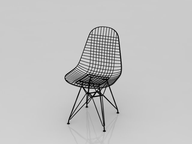 wireframe chair 3D in 3DExport
