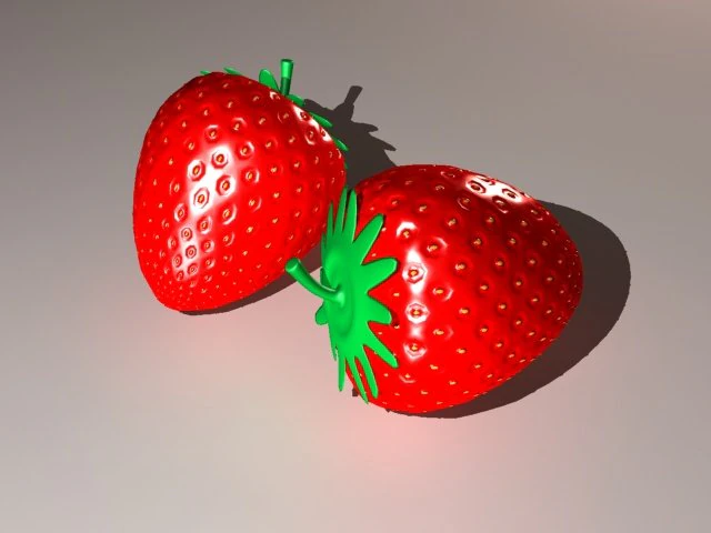 strawberry 3D Model .c4d .max .obj .3ds .fbx .stl .blend 