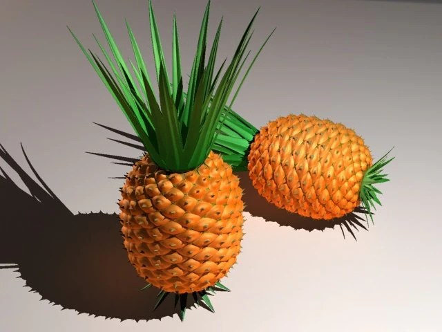 pineapple 3D Model .c4d .max .obj .3ds .fbx .stl .blend 