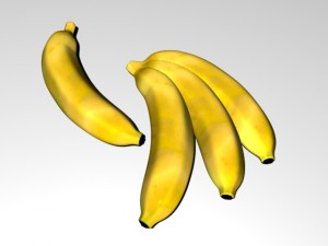banana Modello 3D