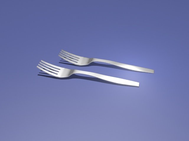 fork spoon 3D 모델 .c4d .max .obj .3ds .fbx .stl .blend 