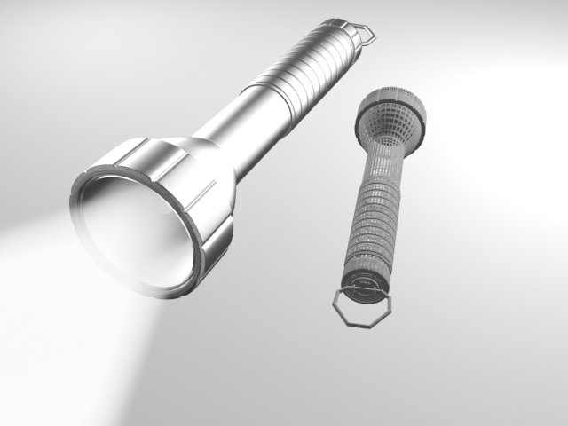flashlight Modello 3D .c4d .max .obj .3ds .fbx .stl .blend 