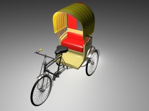 rickshaw 3D Model