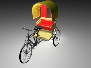rickshaw 3D Model