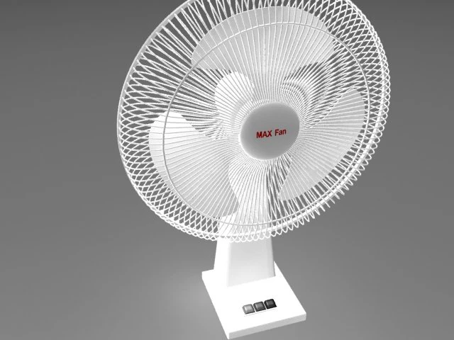 table fan 3D Model .c4d .max .obj .3ds .fbx .stl .blend 