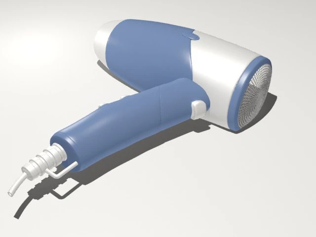 hair dryer 3D Model .c4d .max .obj .3ds .fbx .stl .blend 