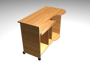 computer table 3D मॉडल