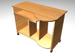 computer table 3D मॉडल