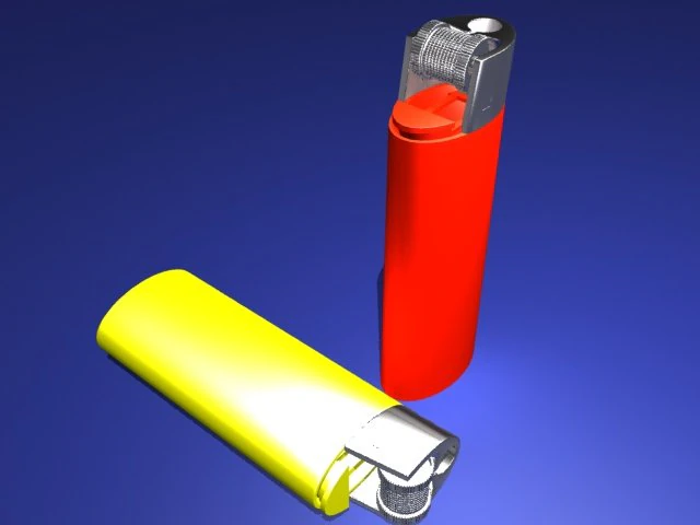 isqueiro bic Modelo 3D .c4d .max .obj .3ds .fbx .stl .blend 
