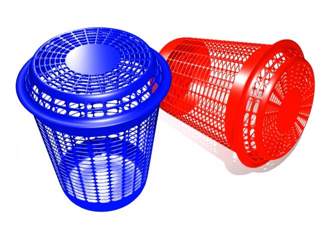 plastic laundry basket 3D Model .c4d .max .obj .3ds .fbx .stl .blend 