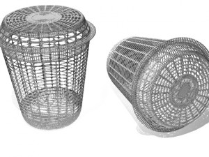 plastic laundry basket 3D Model