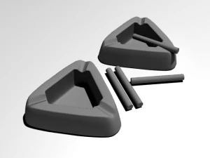 ashtray with cigarette 3D Model