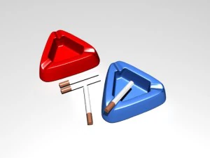 ashtray with cigarette 3D Model