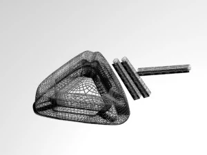 ashtray with cigarette 3D Model