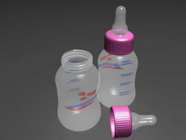 baby bottle 3D Model .c4d .max .obj .3ds .fbx .stl .blend 