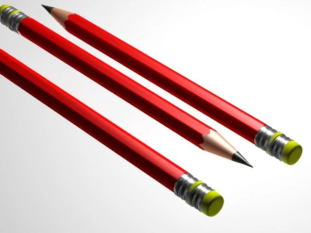 铅笔 3D 模型 .c4d .max .obj .3ds .fbx .stl .blend 