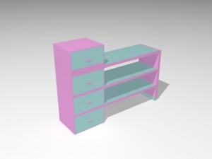 study table 3D Model