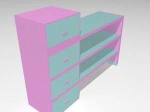 study table Modèle 3D