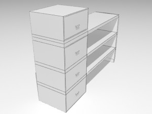 study table Modèle 3D