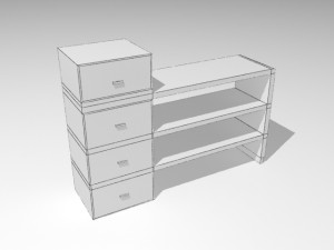 study table Modèle 3D