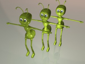 cartoon ant 3D 模型