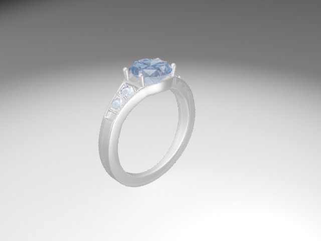 diamond ring 3D 模型 .c4d .max .obj .3ds .fbx .stl .blend 