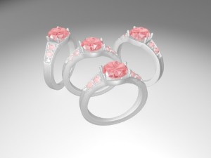 diamond ring 3D 模型