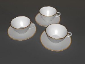 cup and saucer Modèle 3D